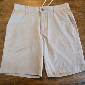 Faherty All Day Shorts Mens 32 Gray Recycled Stretch Hybrid Chino